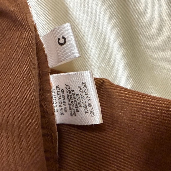 Loft Terracotta Brown Modern Fit Straight Leg Corduroy Jeans Pants Size 26/2 - Picture 3 of 12